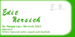 edit mersich business card